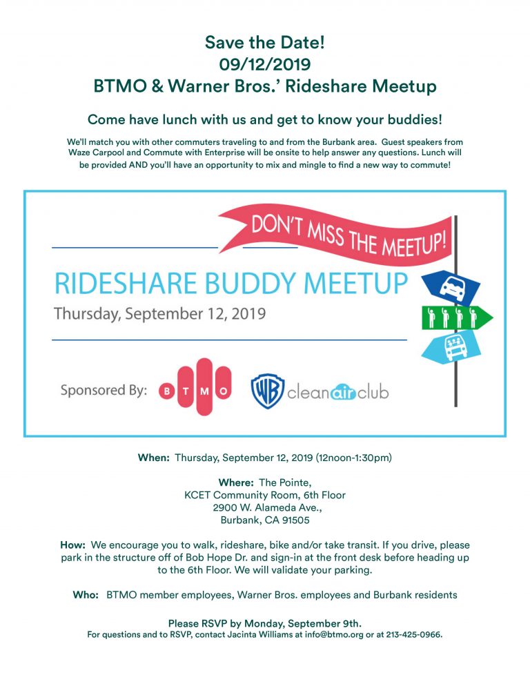 Rideshare Buddy Meetup Flyer BTMO